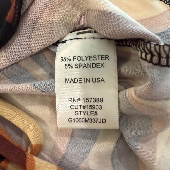 Altar’d State NWT Psychedelic Retro Side Ruched Mini Skirt Women's Medium Brown - Picture 4 of 7